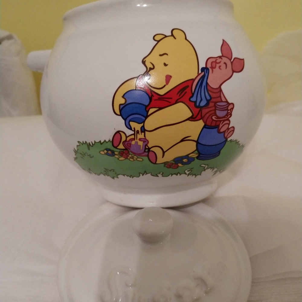 Winnie The Pooh Sugar Jar With Lid
